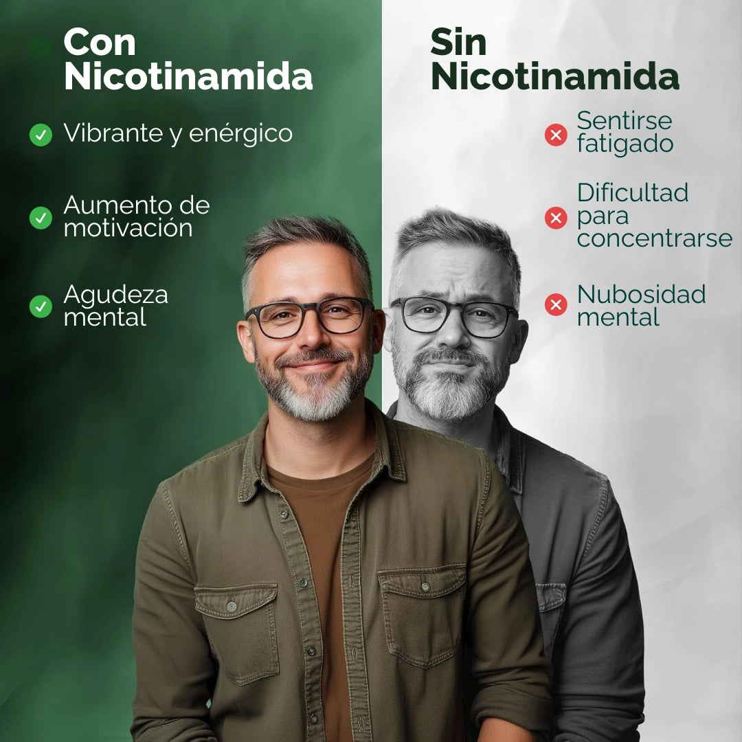 SUPLEMENTO ANTI-ENVEJECIMIENTO - NICOTINAMIDA Y RESVERATROL